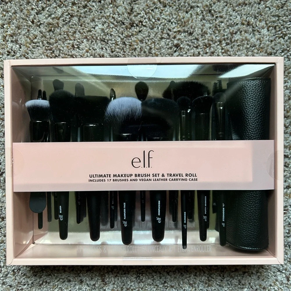 Elf-Ultimate Makeup Brush Set & Travel Roll